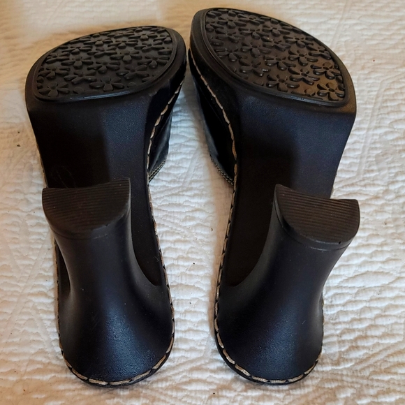 Mudd Open Toe Buckle Mule Heels 4" Women's Color Black Size 10 Used - Picture 8 of 8